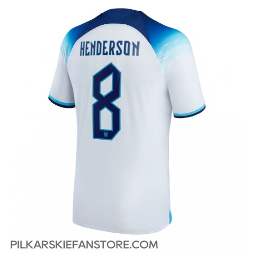 Tanie Strój piłkarski Anglia Jordan Henderson #8 Koszulka Podstawowej MŚ 2022 Krótkie Rękawy